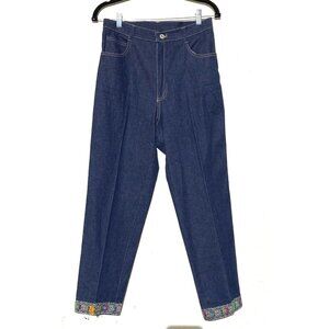 Mesmerize Mom Higwaisted Embroidered Jeans 6